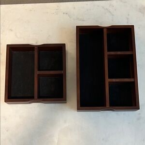 Milano Brown Jewelry Organizer Trays Set